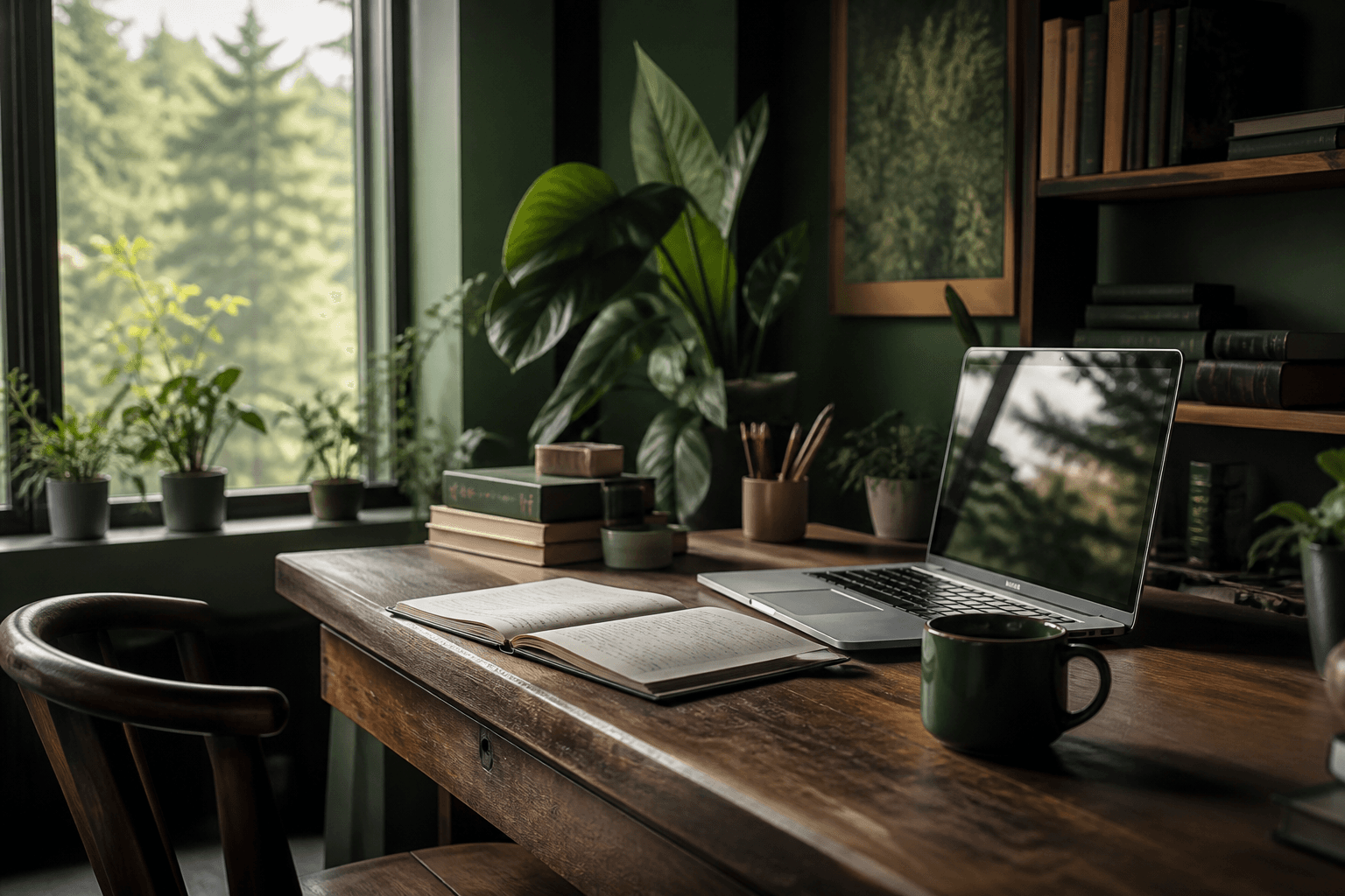 Writing and research desk in the RedoNext studio