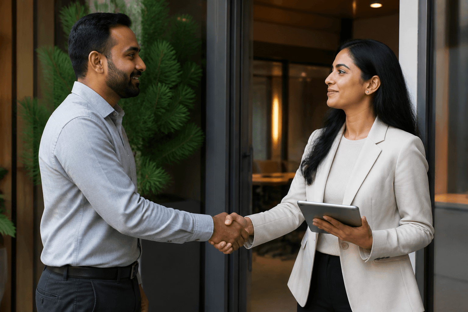 Partnership kickoff handshake