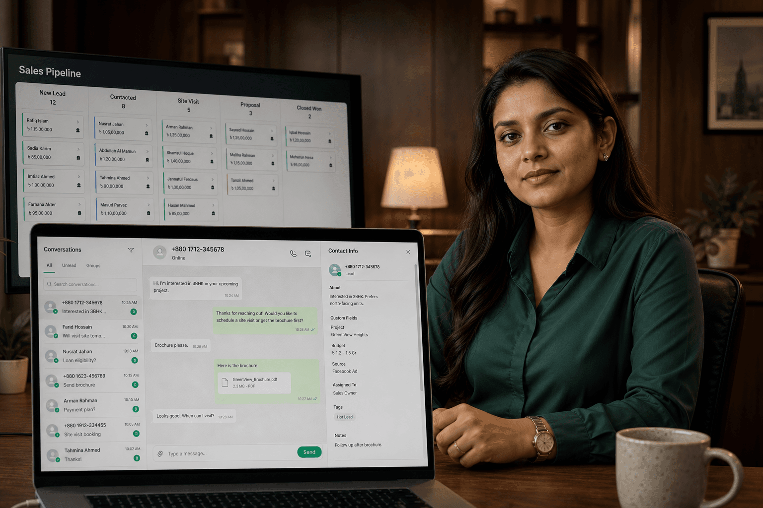Operations lead managing a WhatsApp-first shared inbox on NextPilot Chat