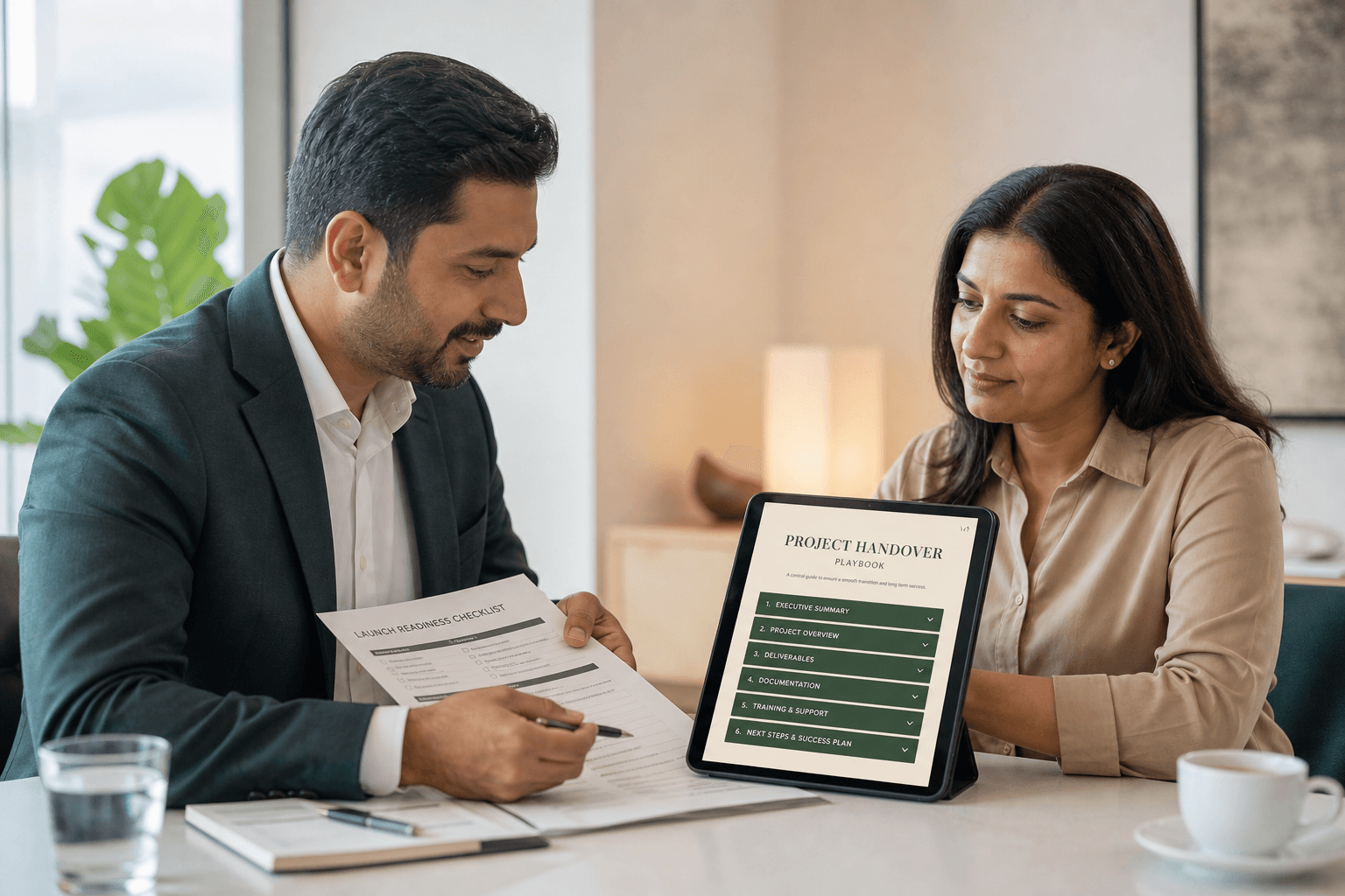 Launch checklist and handover documentation review