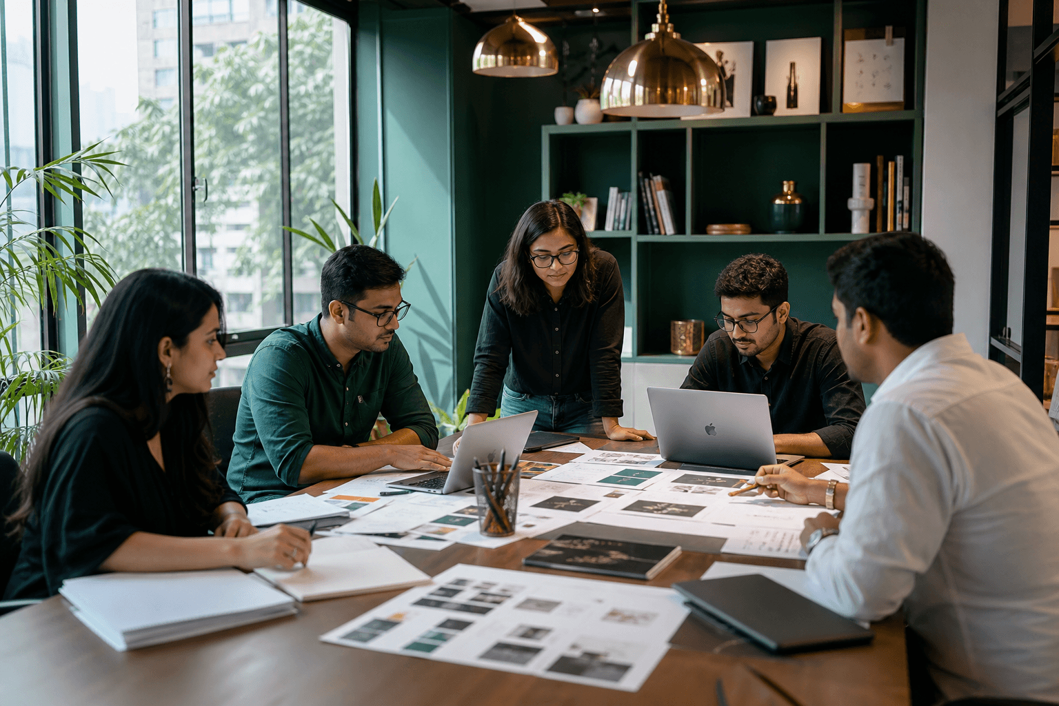 RedoNext studio team collaborating on product and brand work