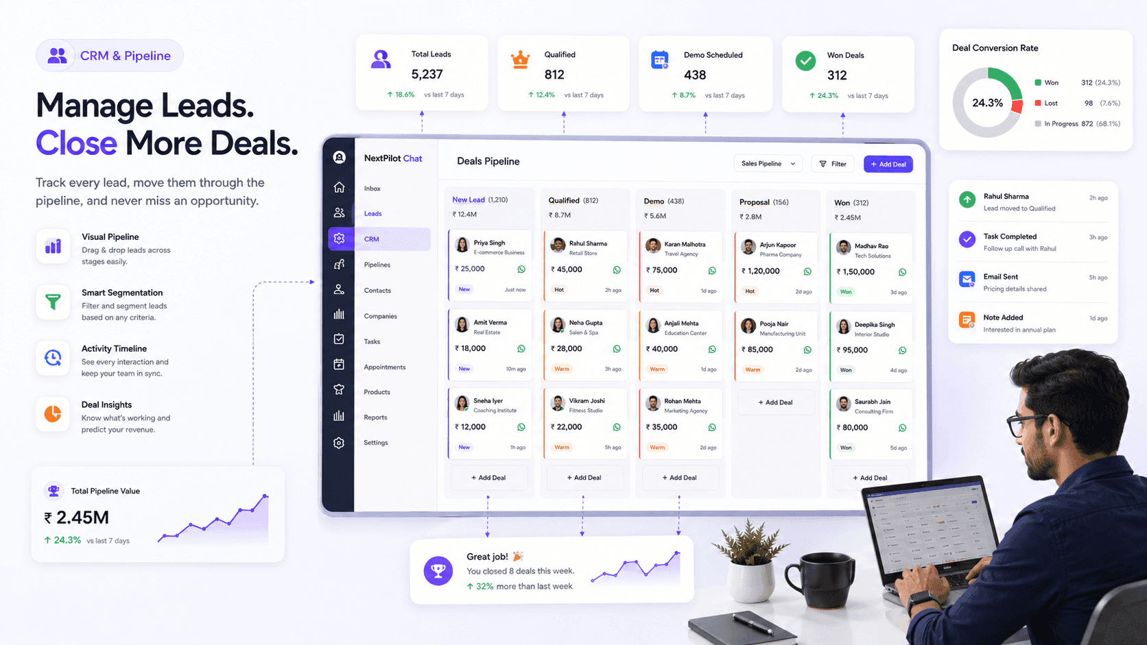 NextPilot CRM pipeline