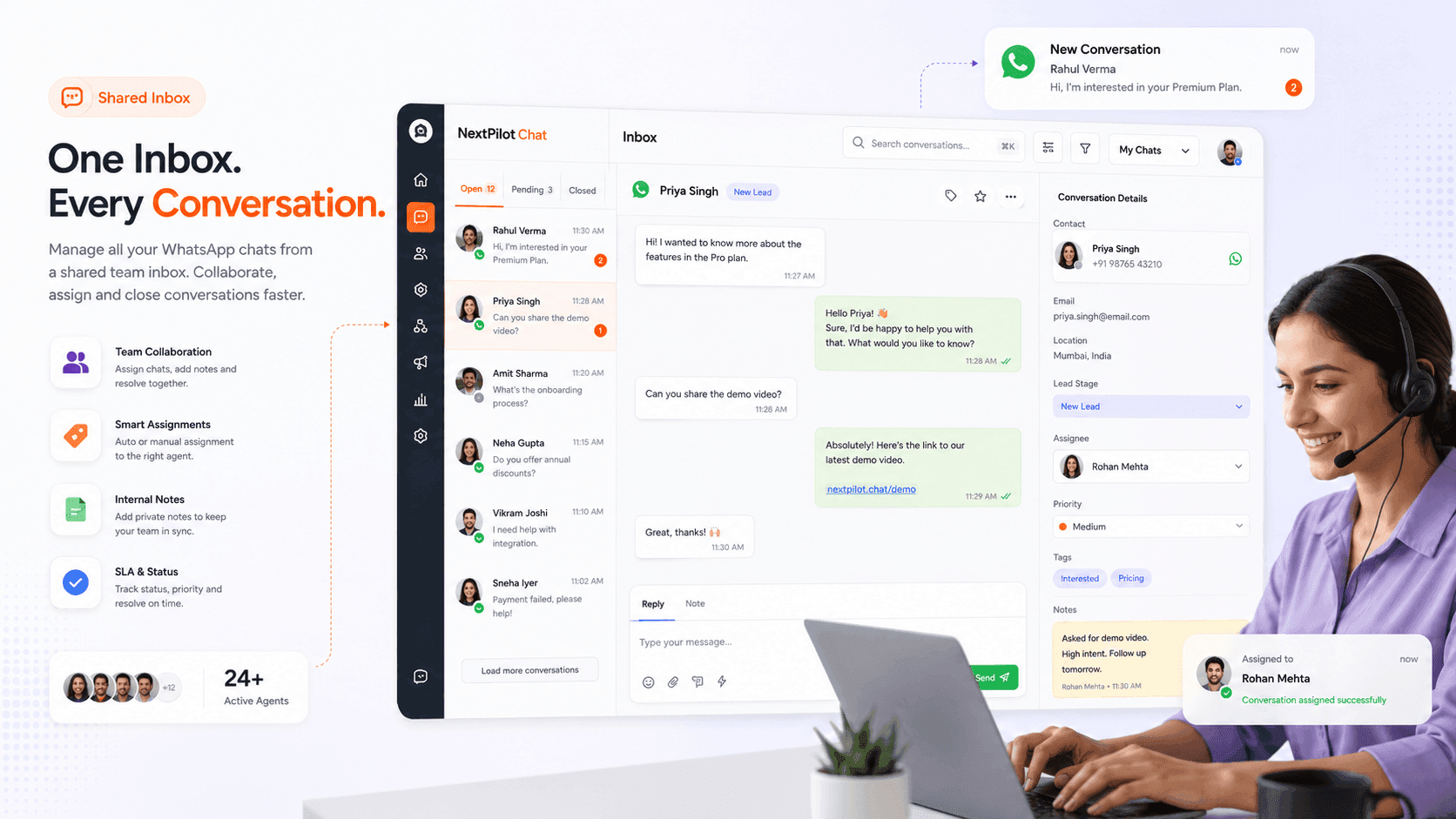 NextPilot shared inbox